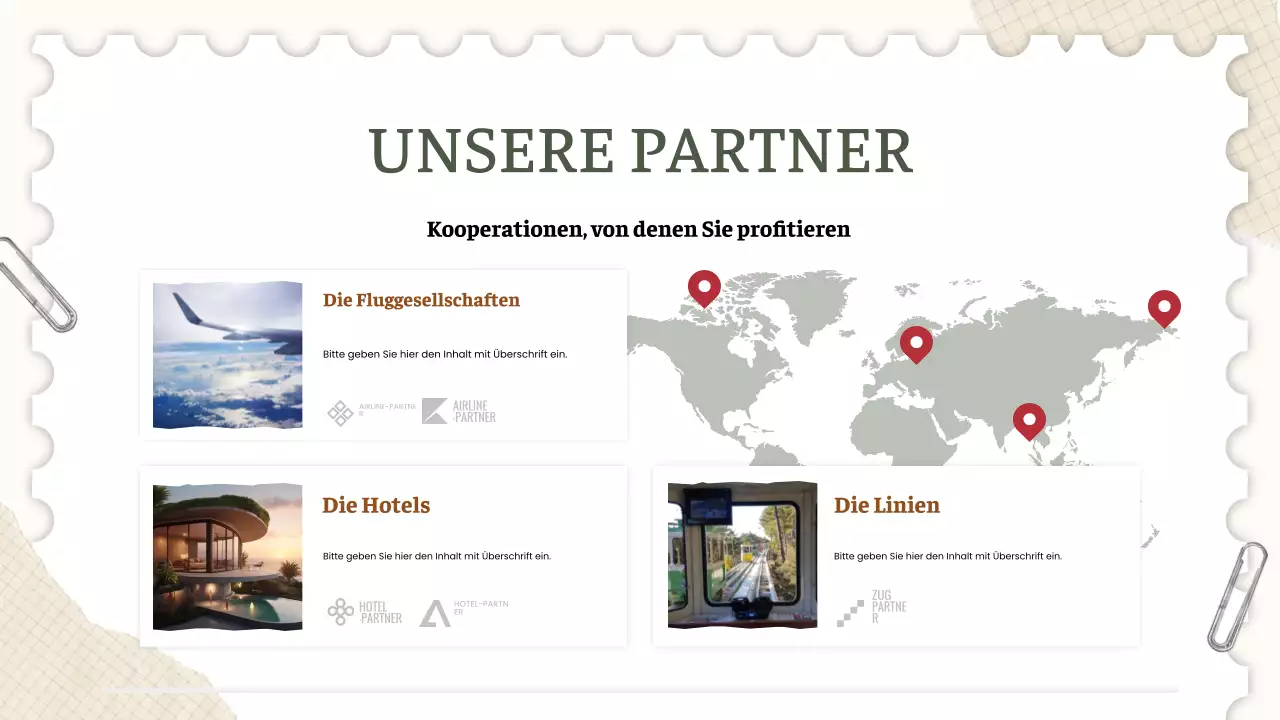 grünes rustikales Reiseangebot