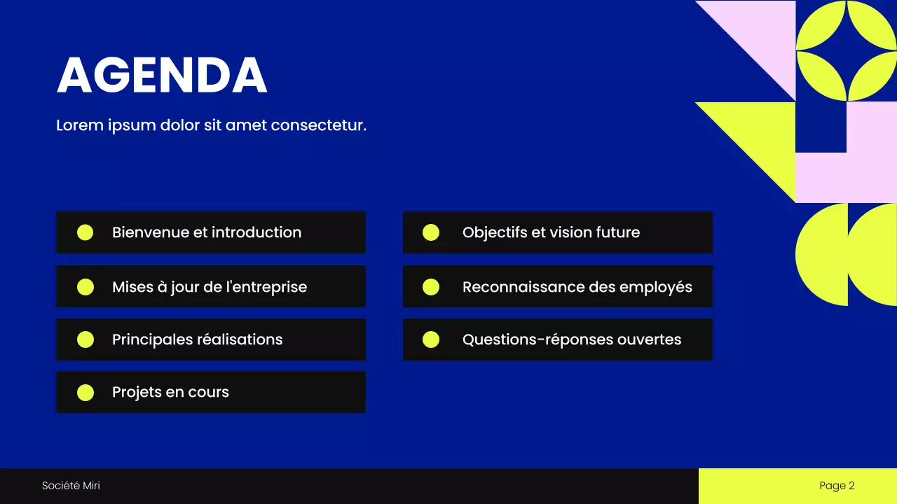 Présentation de la réunion publique sur les géométries bleues