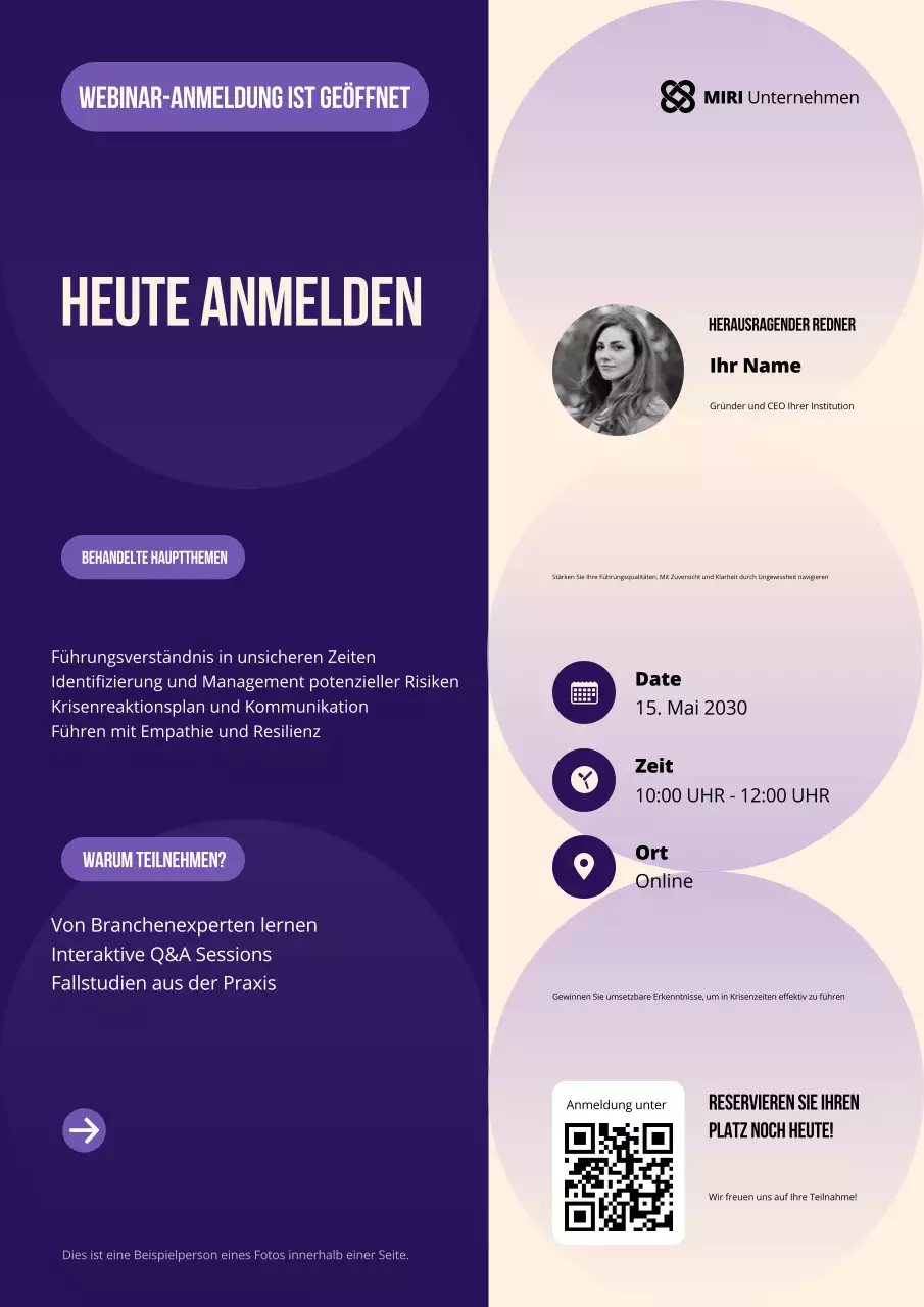 Lila Modern Geometrisch Webinar Promotion