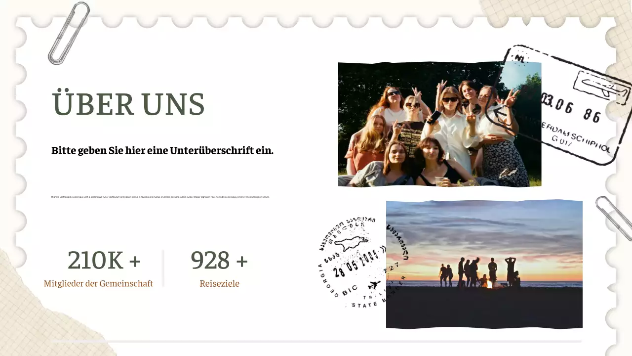 grünes rustikales Reiseangebot