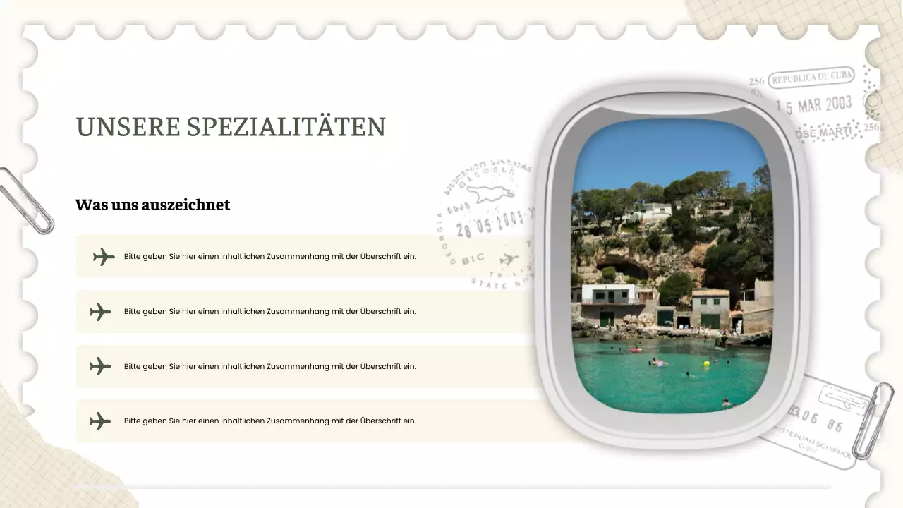 grünes rustikales Reiseangebot