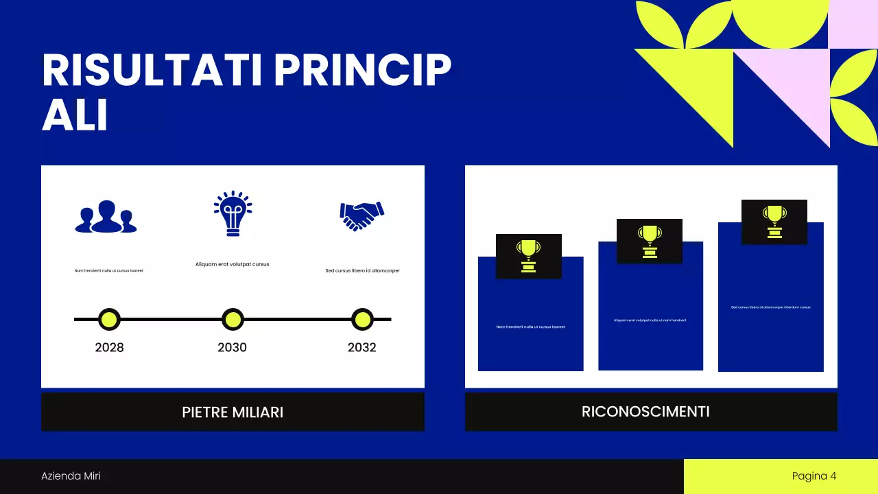 Presentazione dell'incontro Townhall Geometrico Blu