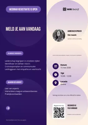 Paars Modern Geometrisch Webinar Promotie