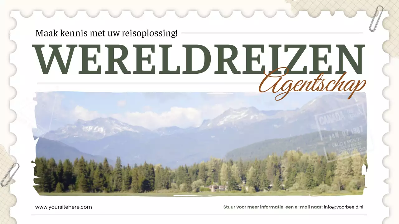 groene rustieke reis promotie