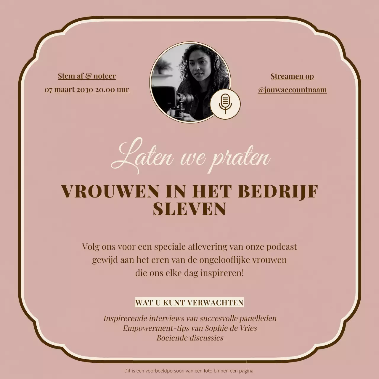 Promotiepost voor vrouwendag Podcastpost
