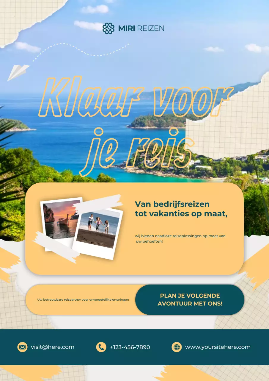 Teal en Geel Modern Reisbureau Promotie