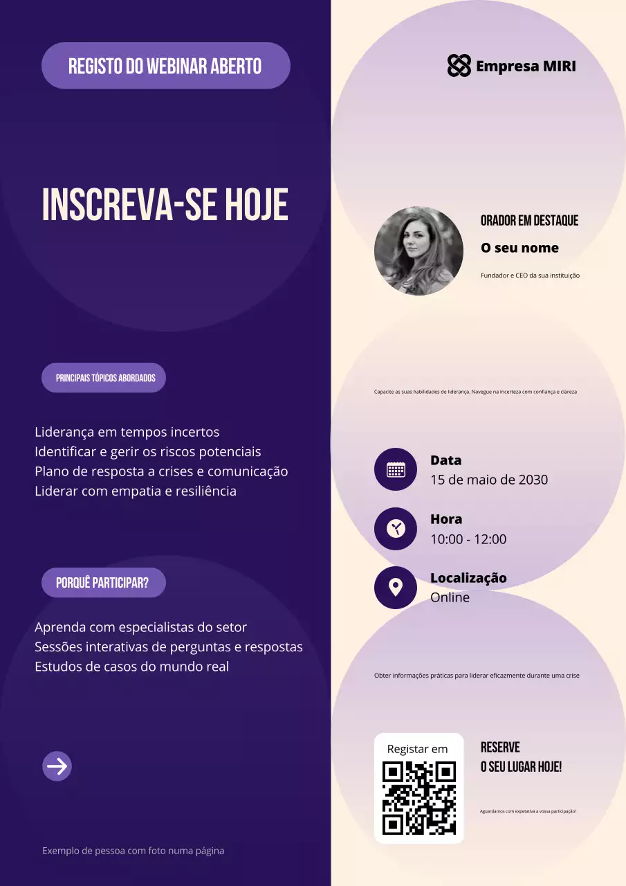Promoção de webinar geométrica moderna roxa