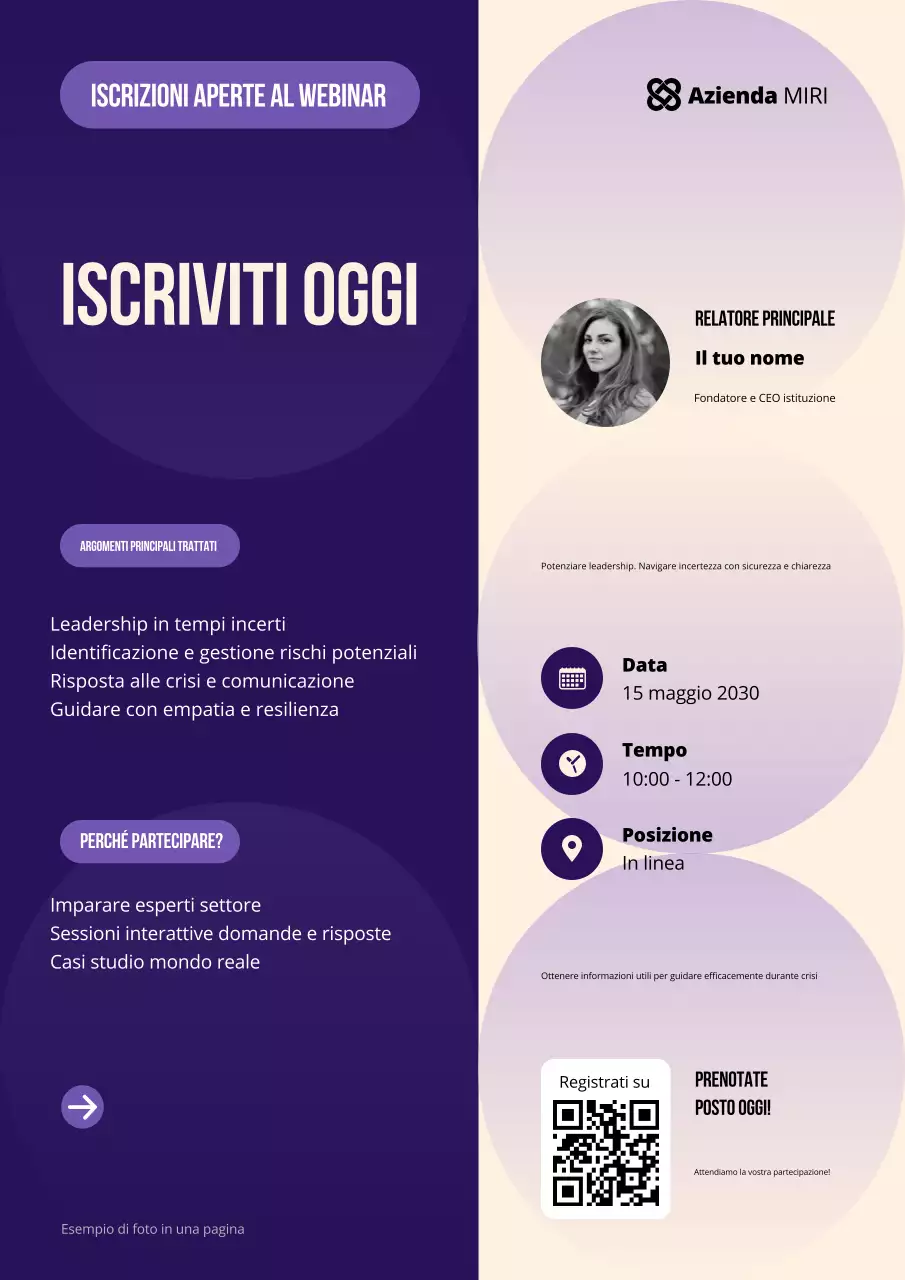Promozione webinar geometrico moderno viola