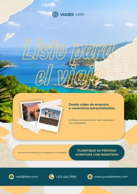 Teal and Yellow Modern Travel Agency Promotion
