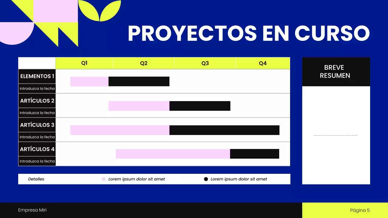 Presentación de la reunión geométrica azul