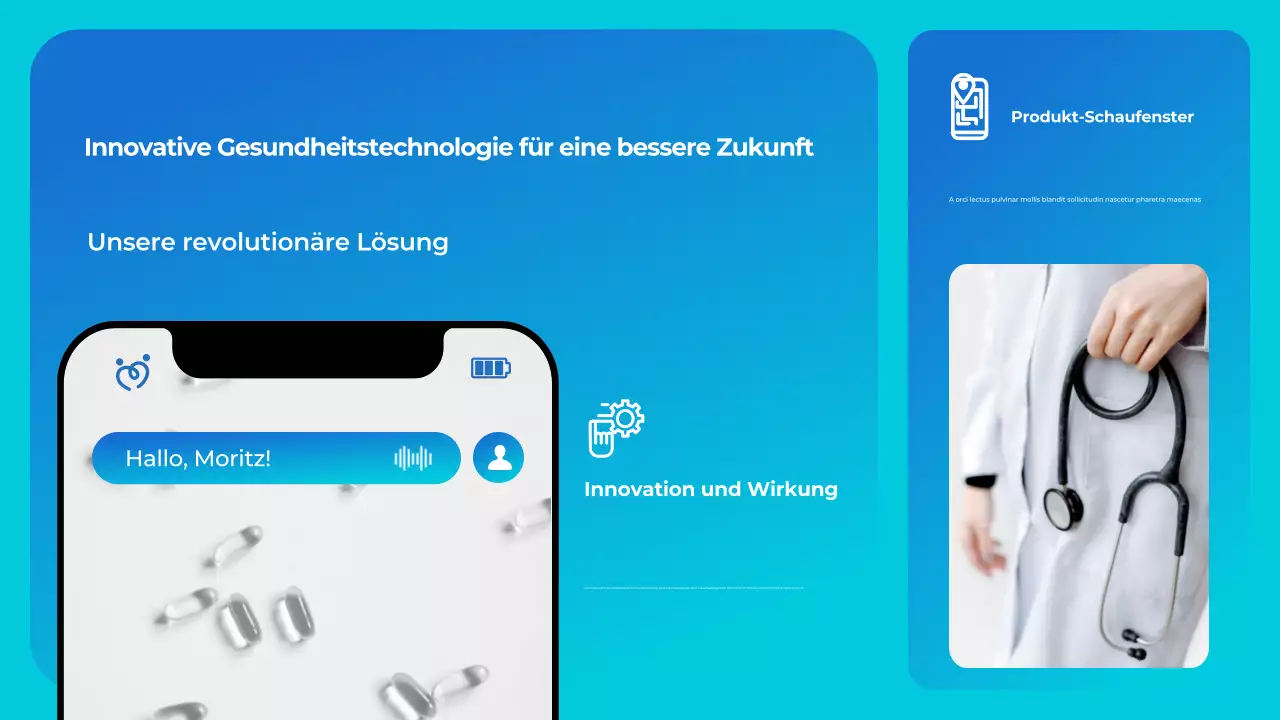 Blue White Modern Health Tech Einführung Präsentation