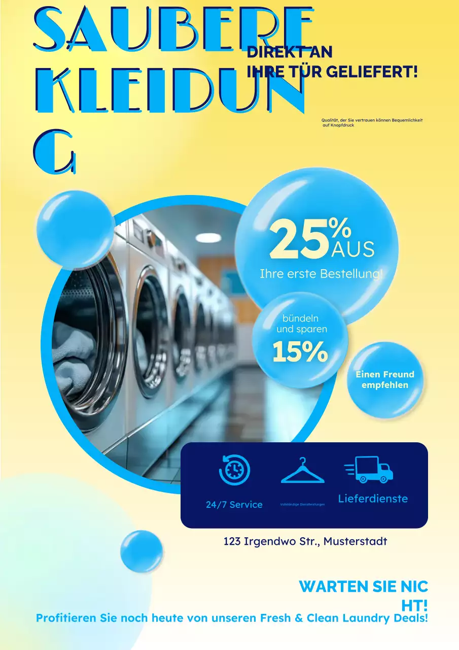 blue modern laundry promotion