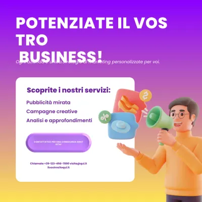 promozione aziendale moderna di colore viola