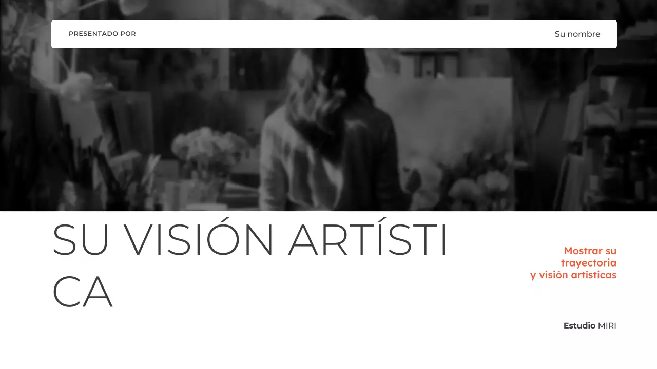 presentación de arte minimalista negro