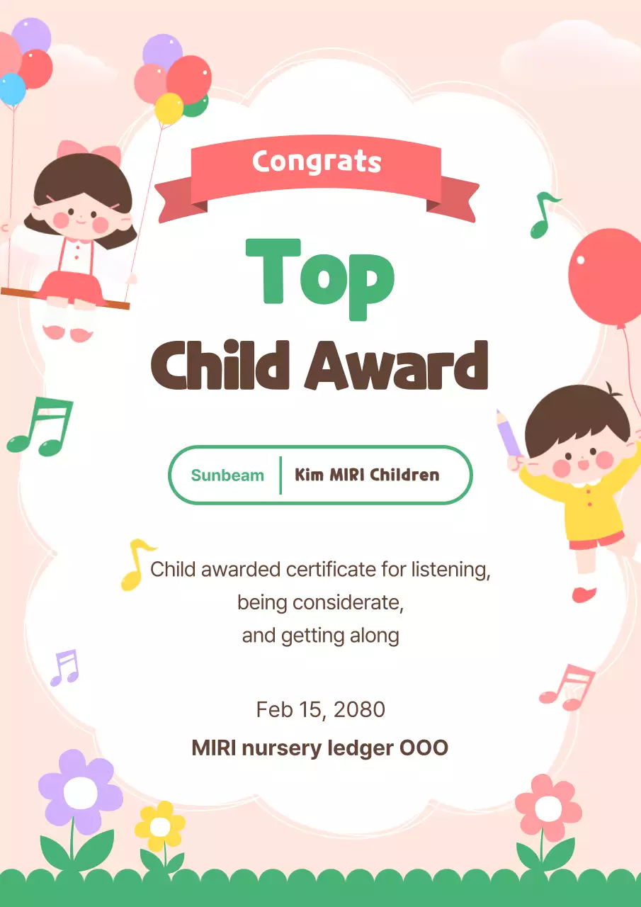 Giải thưởng Mint Baby Kids
