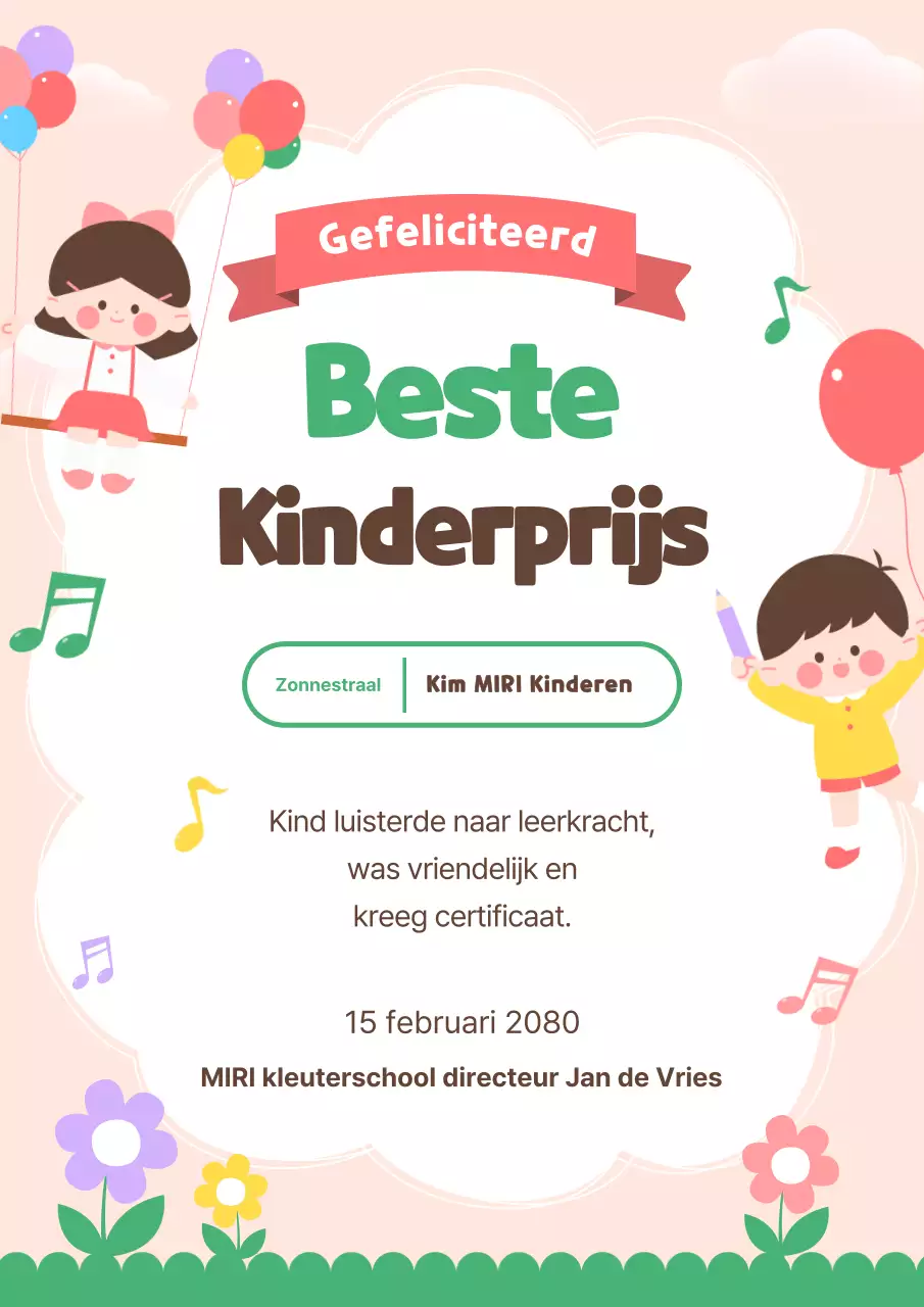 Mint Schattige Kinderen Lijst