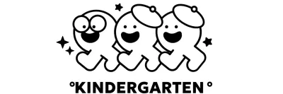 Zwart-wit schattig logo voor jonge kinderen
