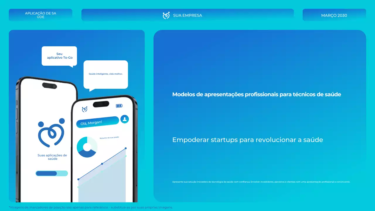 Apresentação de introdução à tecnologia de saúde moderna Blue White