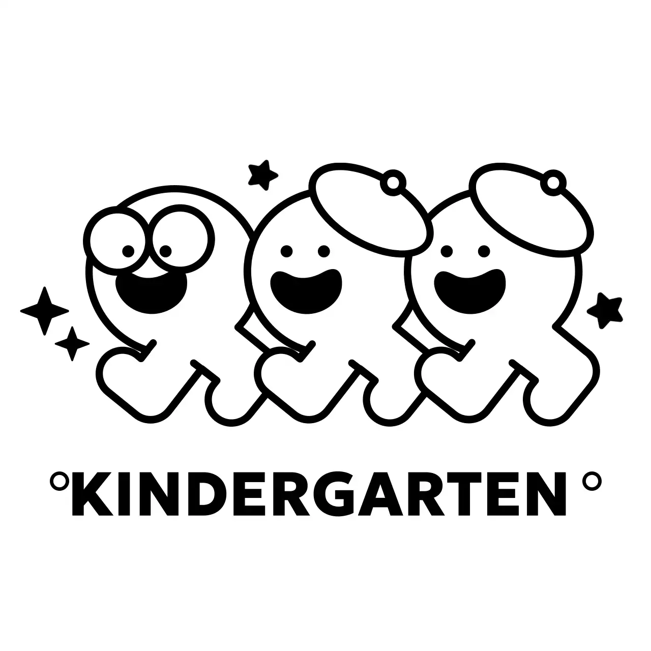 Niedlicher Charakter Bildung Logo