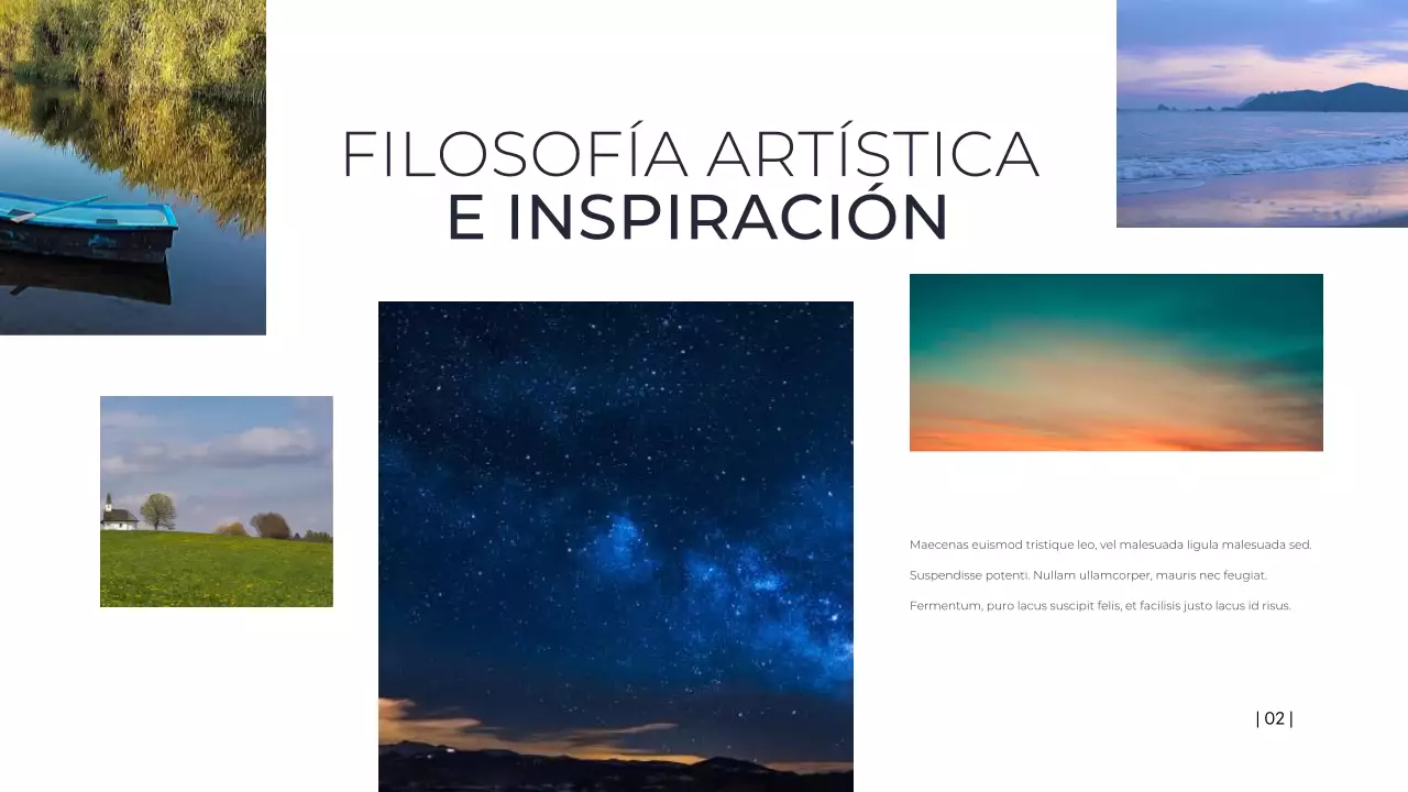 presentación de arte minimalista negro