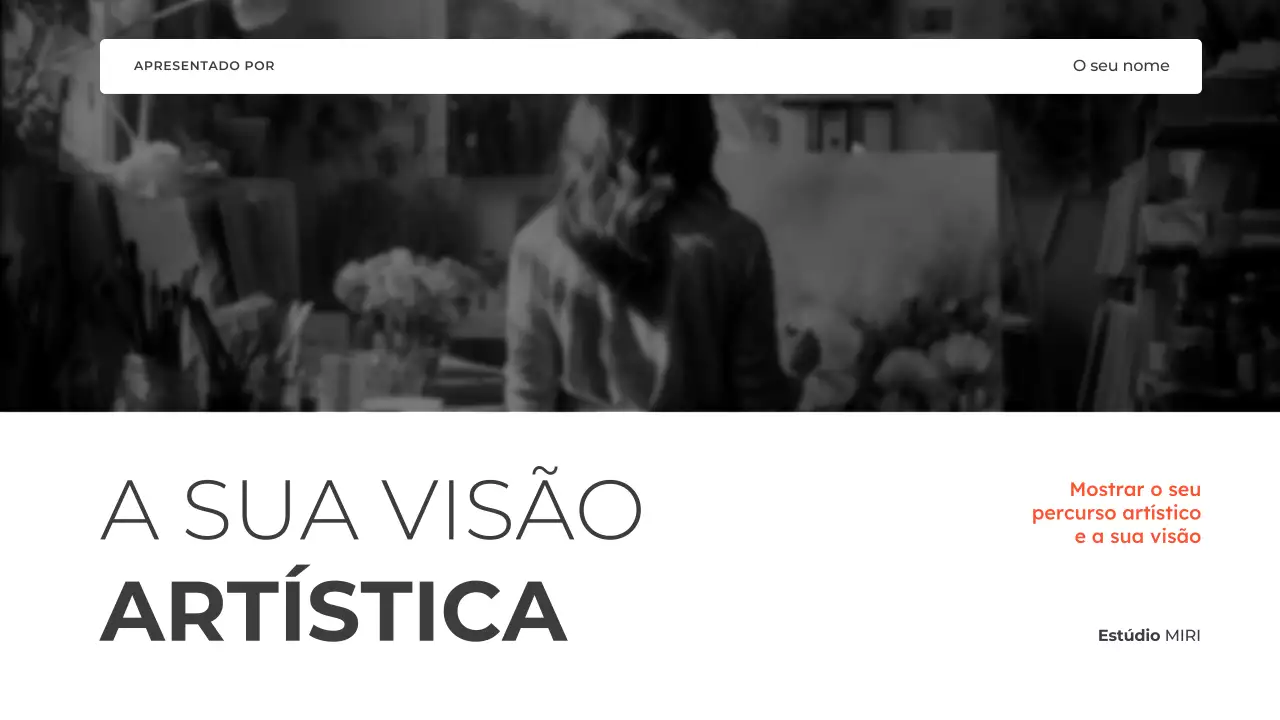 apresentação de arte minimalista negra