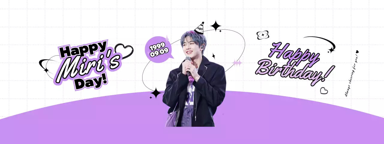 紫 ポップ 誕生日 カップスリーブ