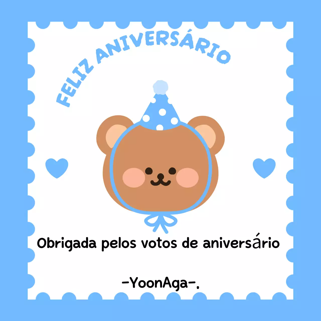 Desejos de aniversário com uma ilustração de um ursinho de peluche giro