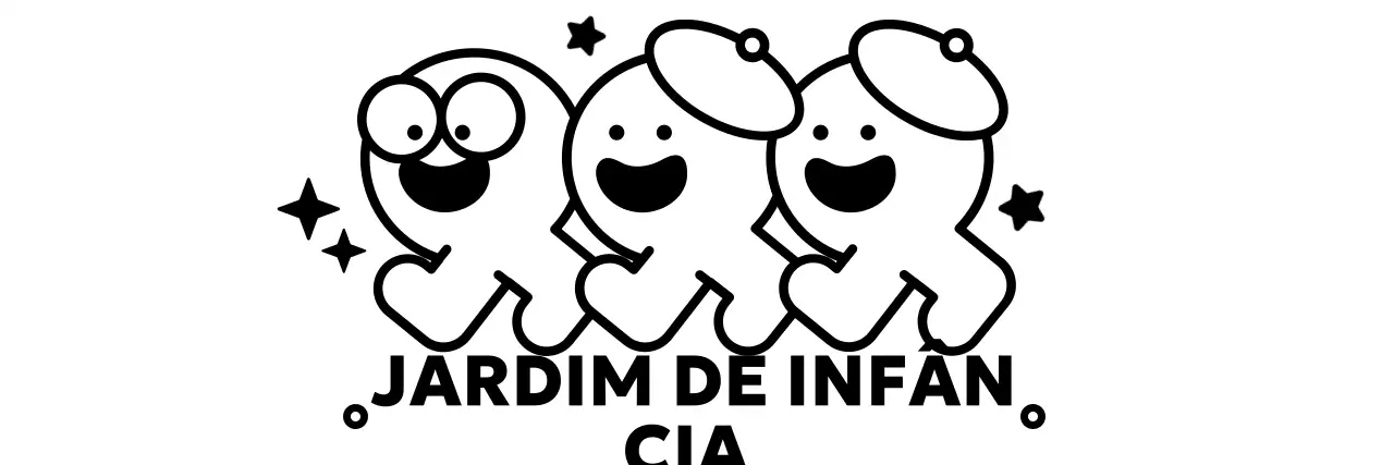 Logótipo a preto e branco do ensino pré-escolar