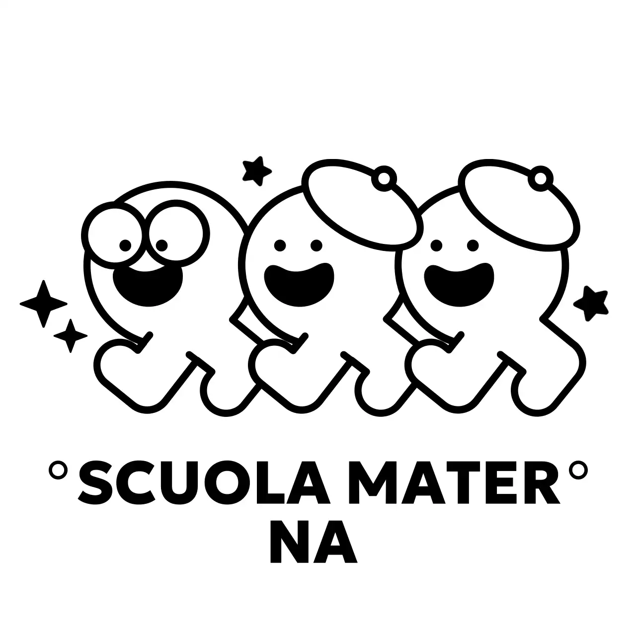 Logo educativo con personaggio carino