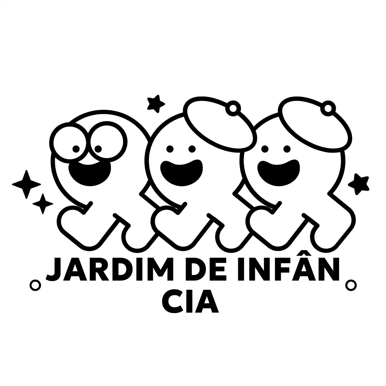 Logótipo do ensino de personagens bonitos