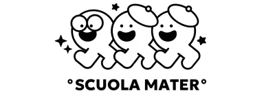 Logo in bianco e nero per l'educazione della prima infanzia