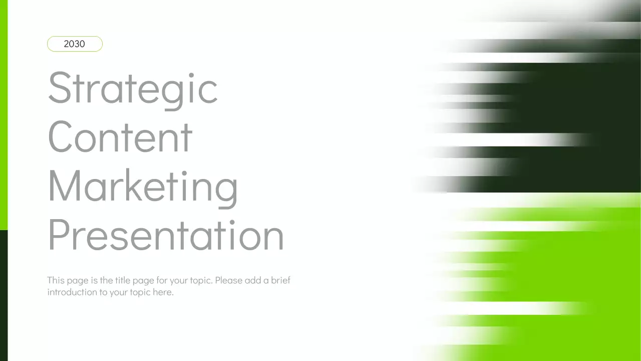 Green Modern Content Marketing Strategy Presentation