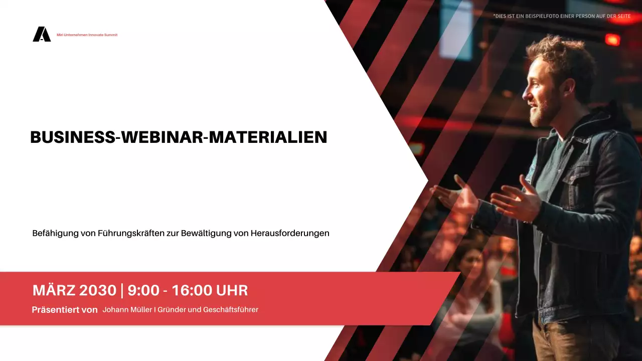red professional business webinar ankündigung