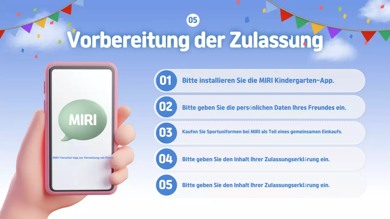 Natürliche Kindergarten-Orientierung Präsentation in Hellblau und Grün