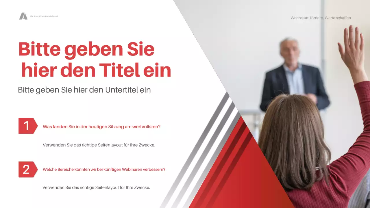 red professional business webinar ankündigung