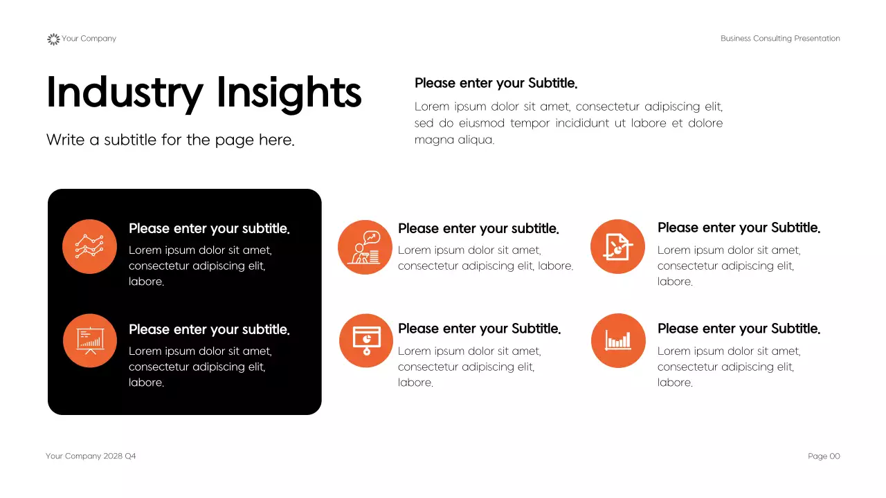 Black Modern Geometric Business Consulting Presentation