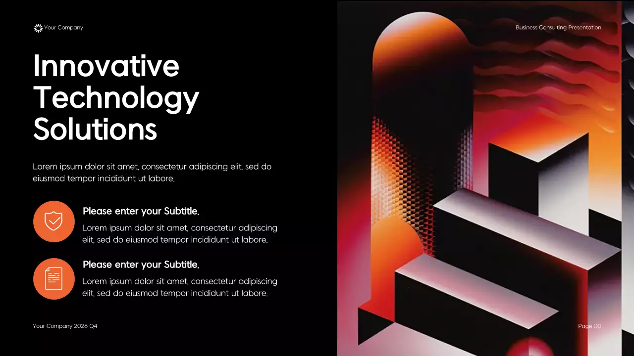 Black Modern Geometric Business Consulting Presentation