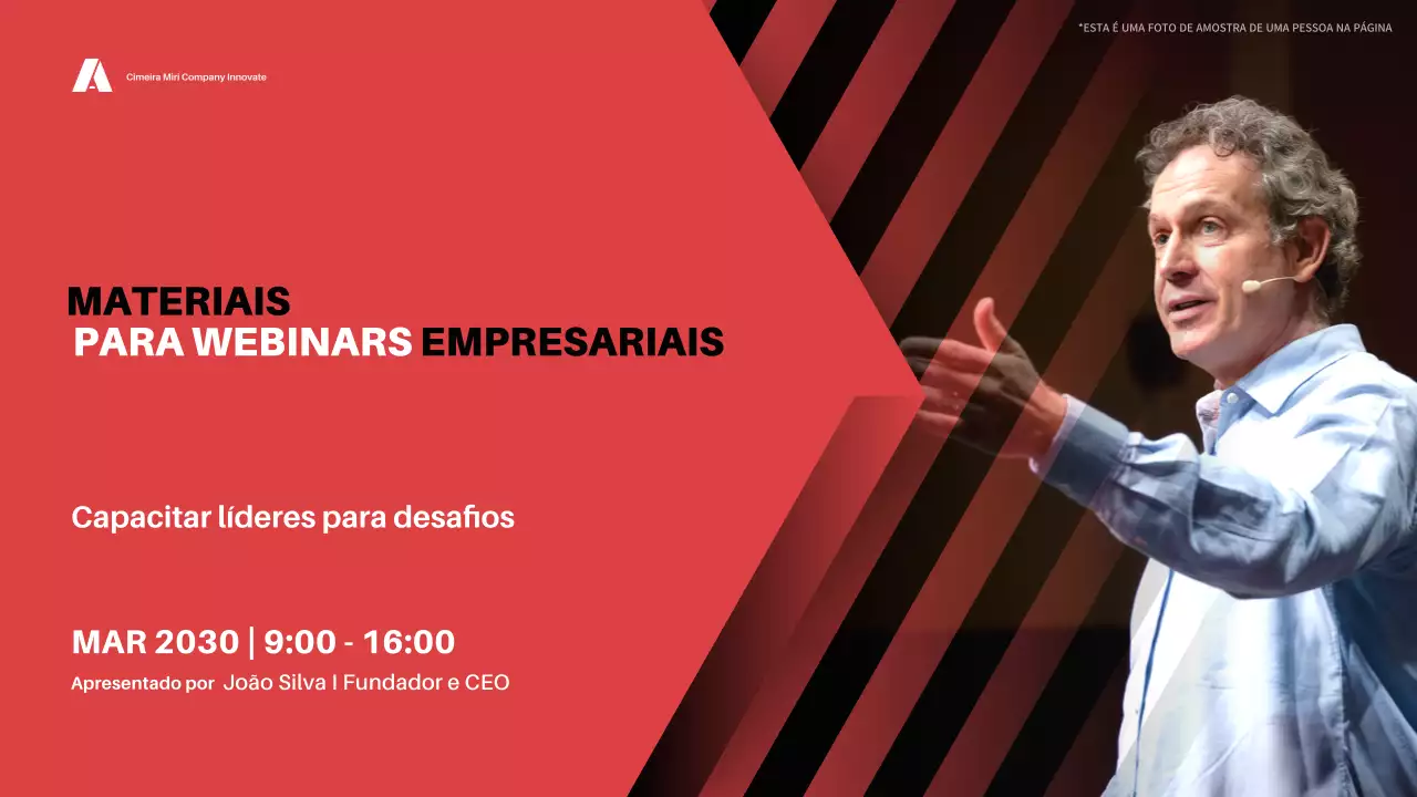 anúncio do webinar "red professional business