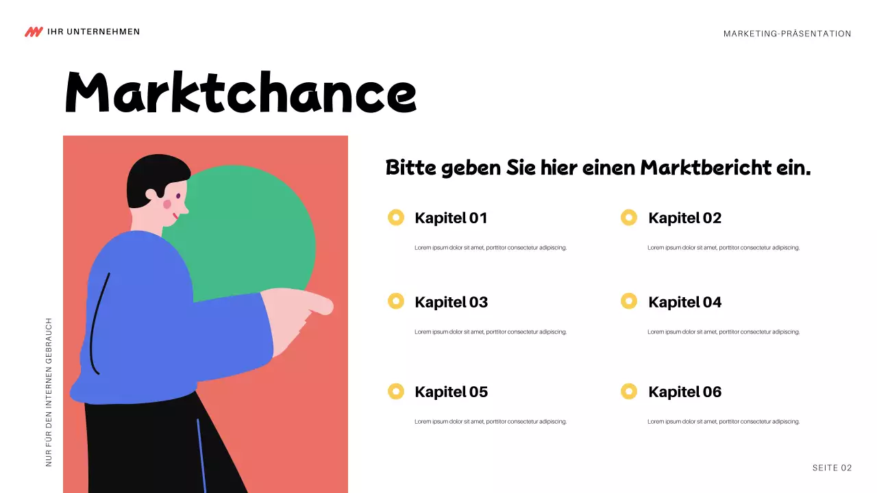 bunte moderne Marketing-Präsentation