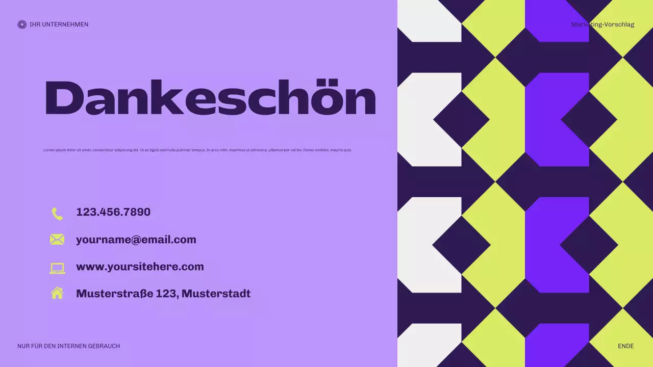 lila modernes Marketingdokument