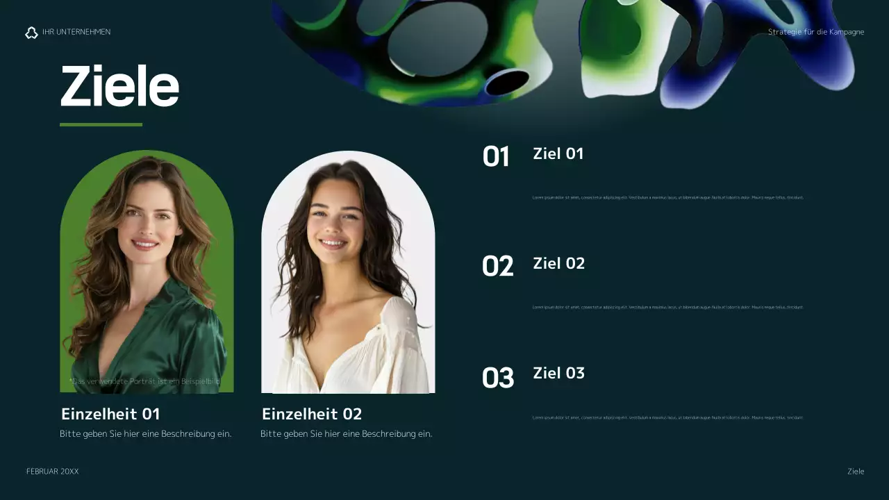 grüner moderner Marketingplan