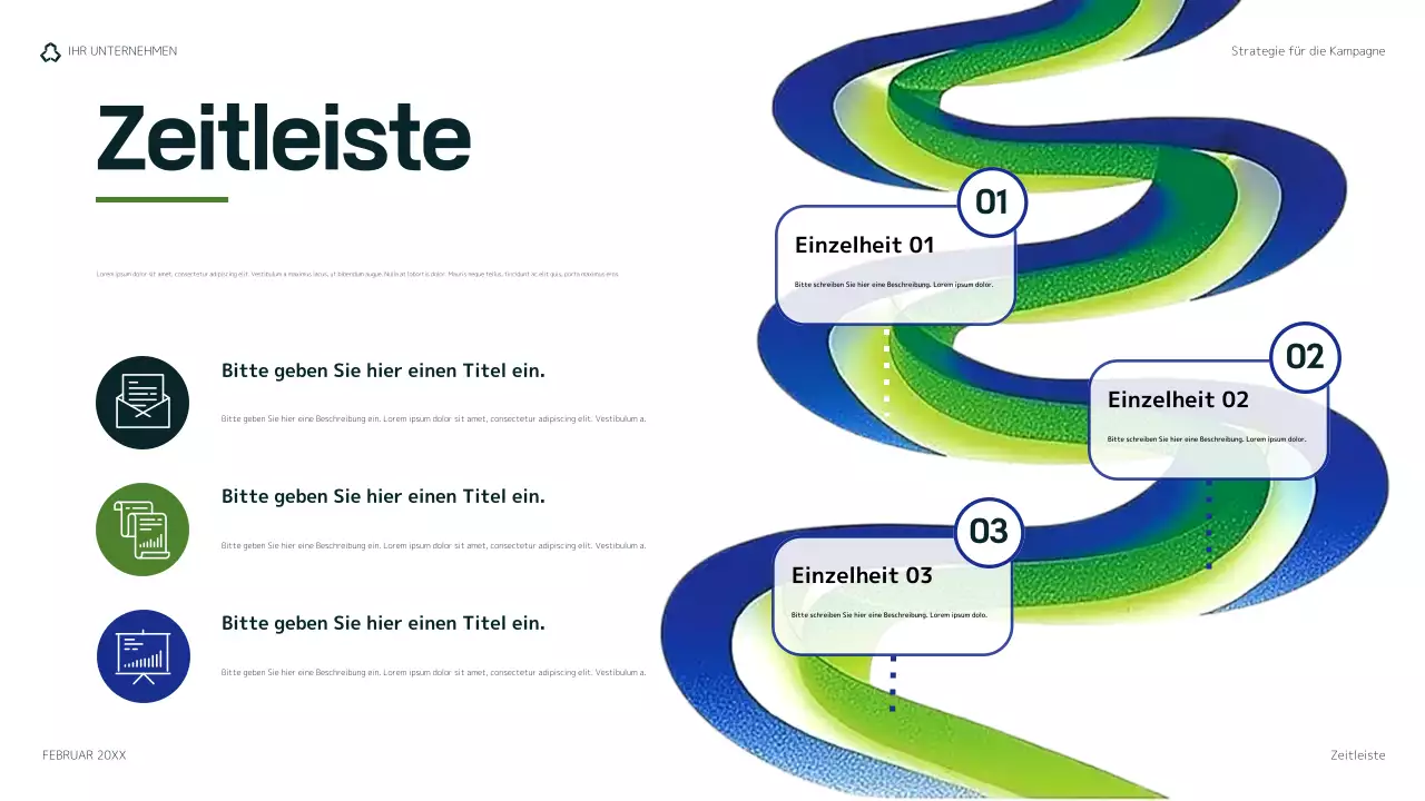 grüner moderner Marketingplan
