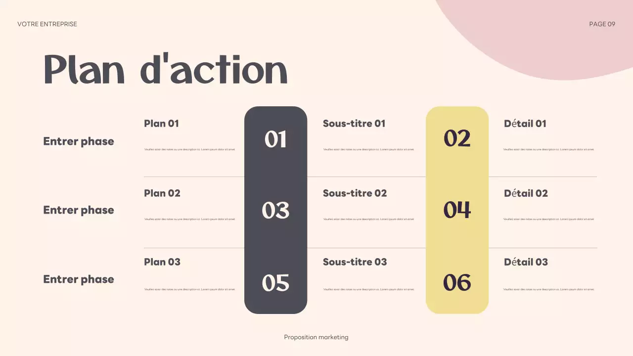 Présentation d'une proposition de marketing abstraite de couleur beige