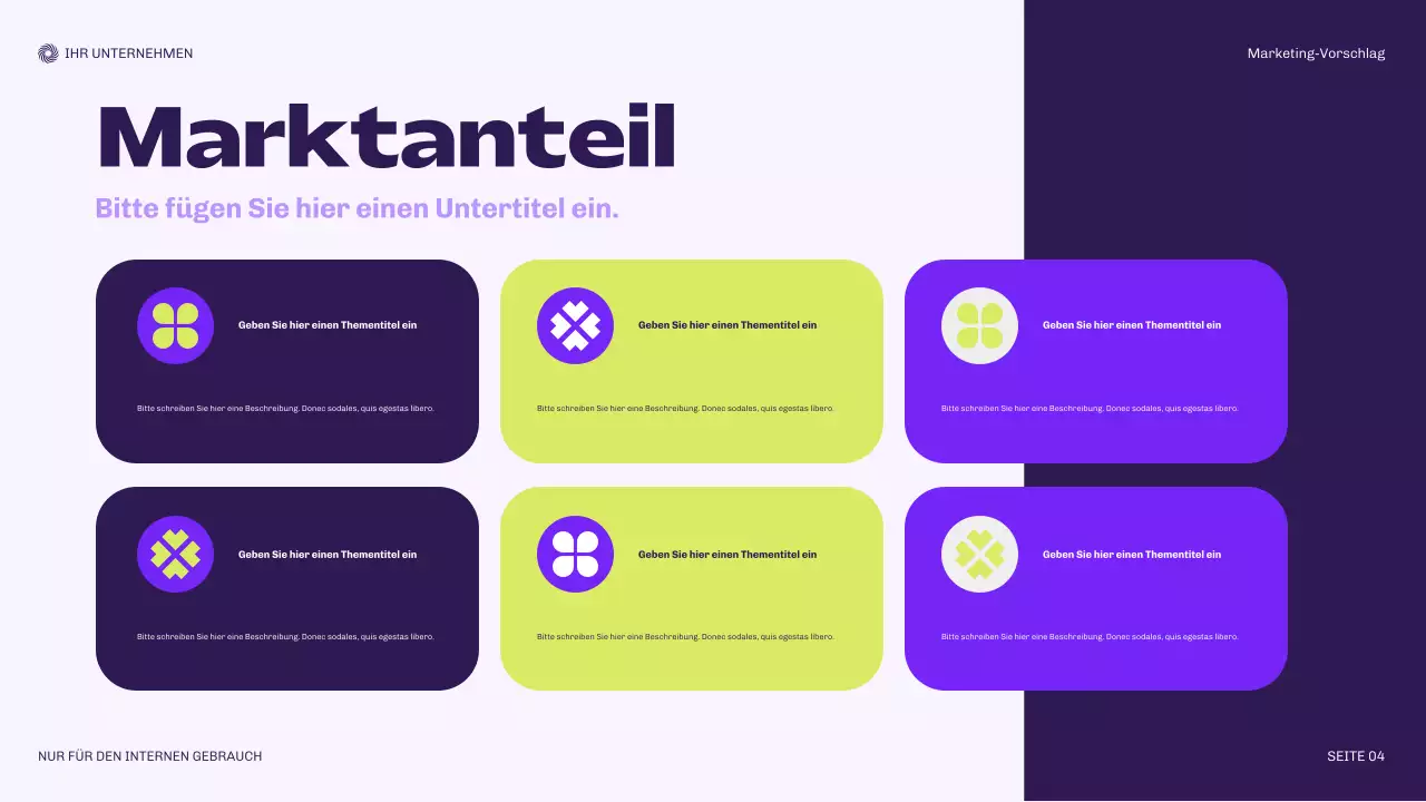 lila modernes Marketingdokument