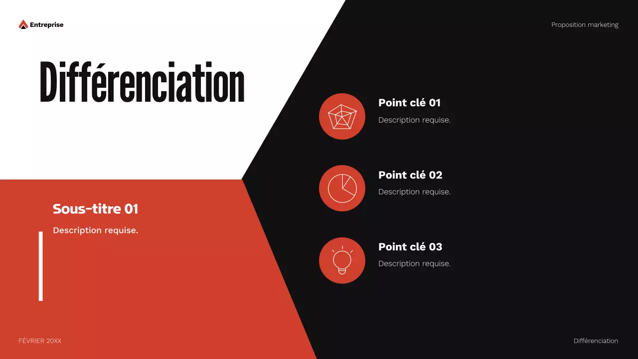 document de proposition de marketing géométrique rouge