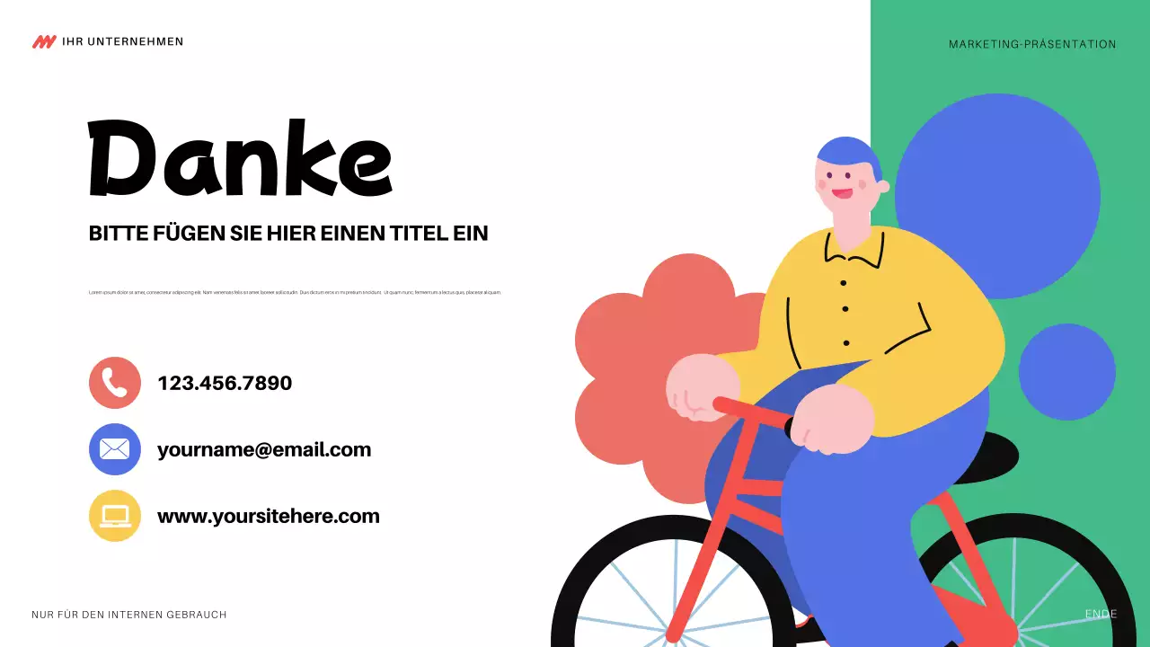 bunte moderne Marketing-Präsentation