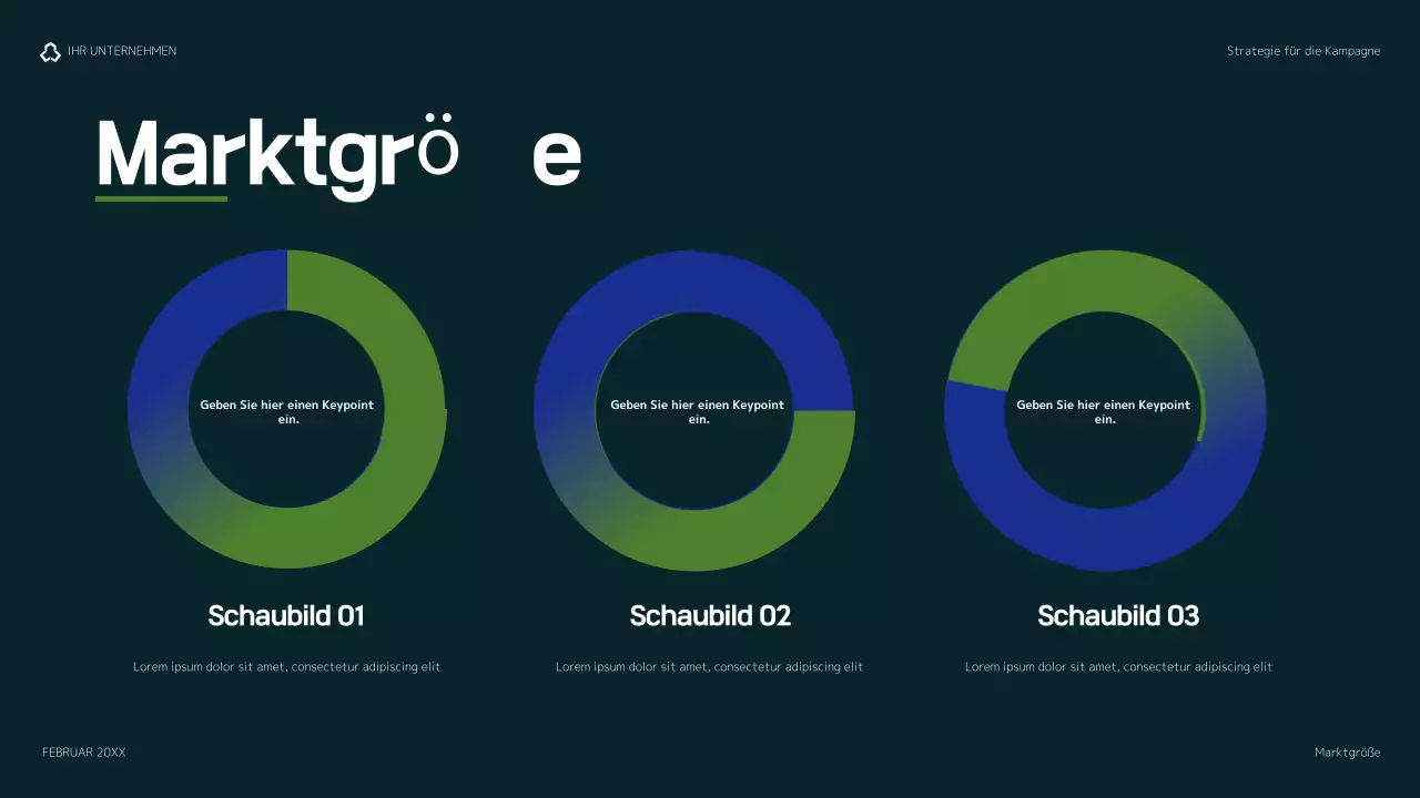 grüner moderner Marketingplan