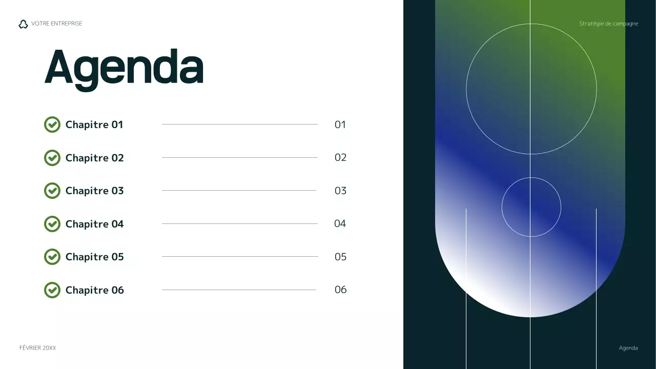 plan de marketing vert moderne