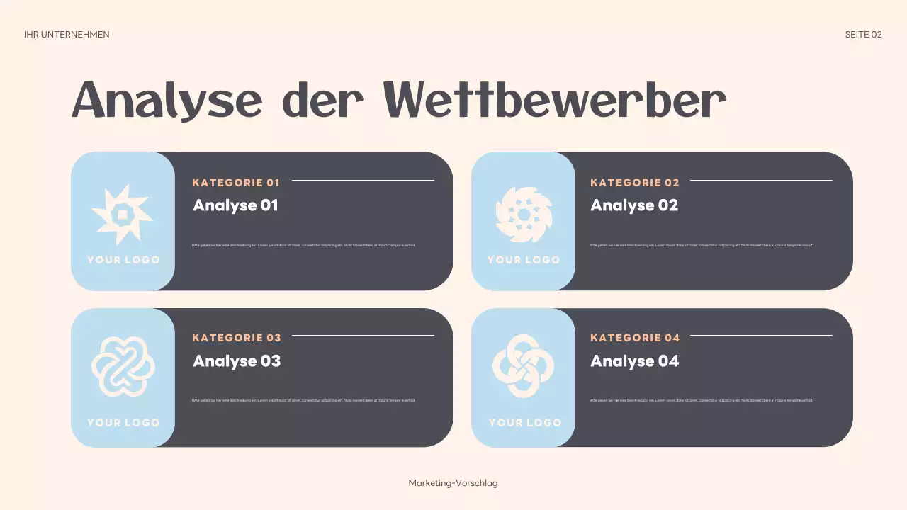 beige abstrakte marketing vorschlag präsentation