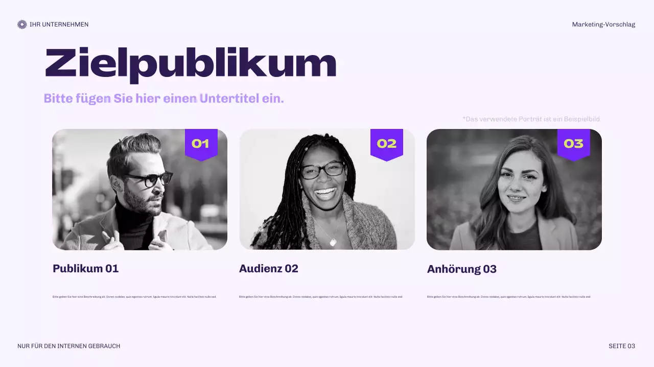 lila modernes Marketingdokument